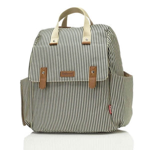 Babymel Robyn Eco Convertible Nappy Backpack - Navy Stripe - Lulu Babe