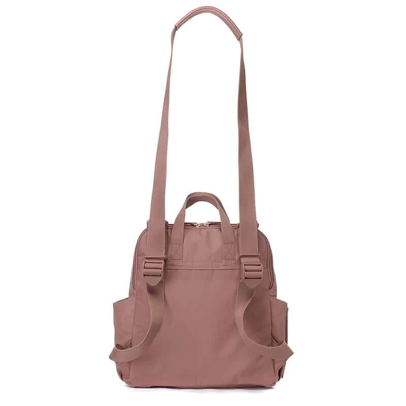 Babymel Robyn Convertible Backpack Faux Leather Dusty Pink