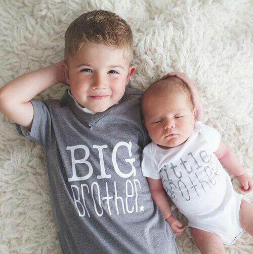 Brother Boys Big T-Shirt Grey