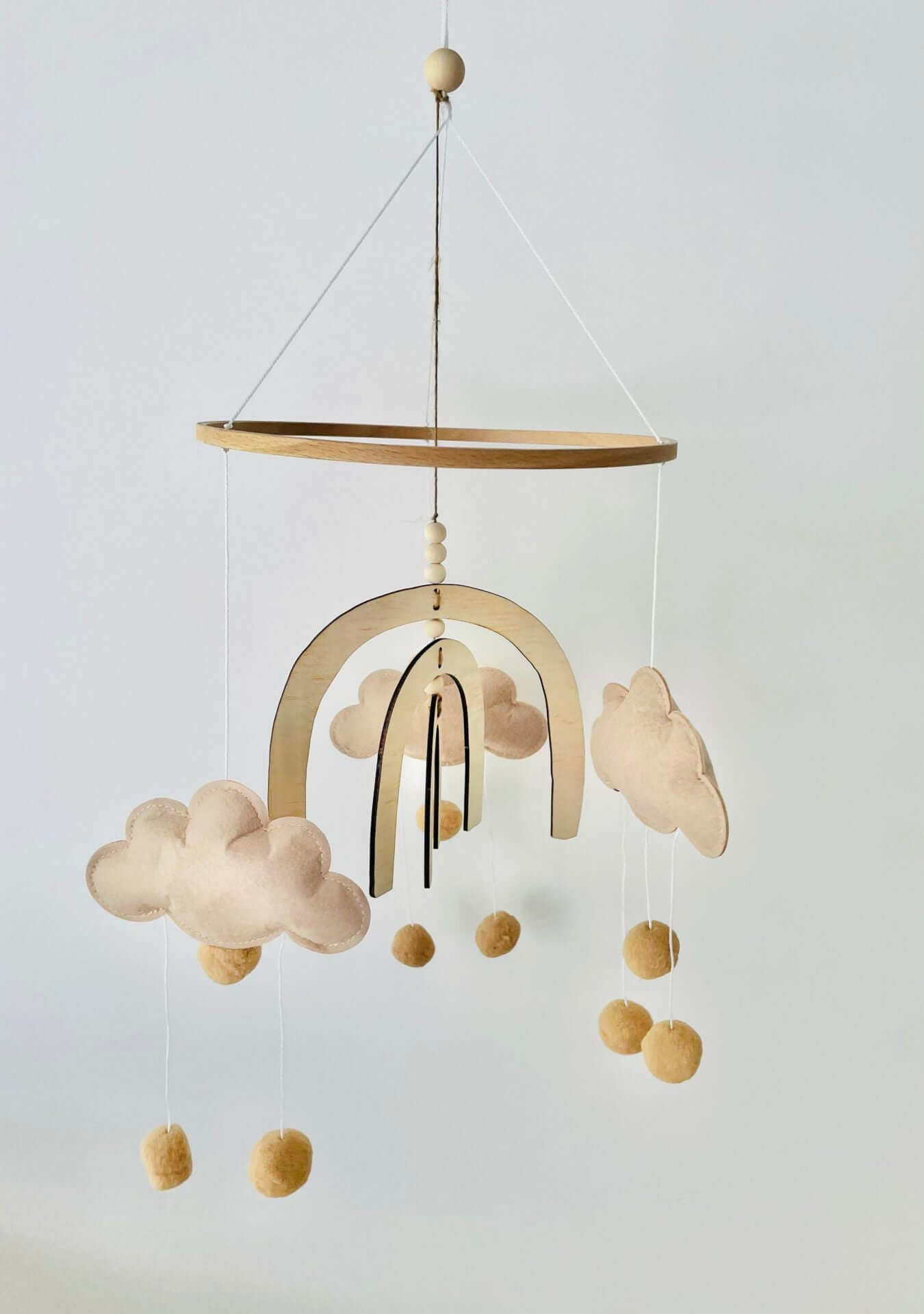 Wooden and rattan baby mobile ~ OREILLOU