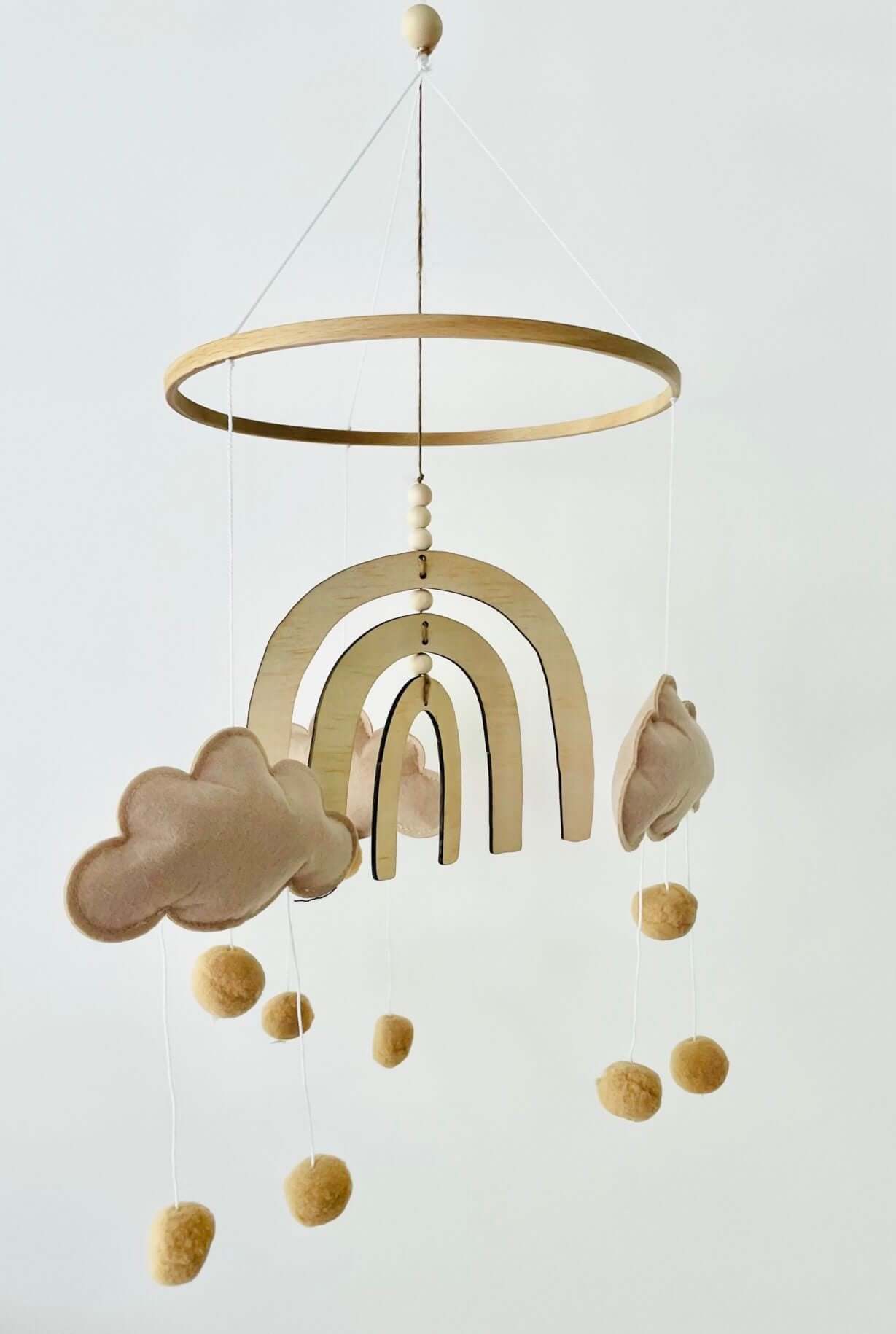 Wooden and rattan baby mobile ~ OREILLOU