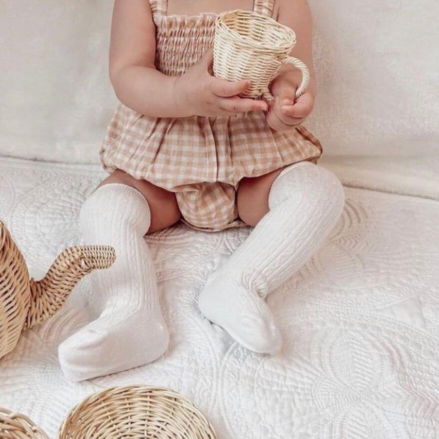 Cable Knit Knee High Socks | Baby & Toddler Girl - Lulu Babe