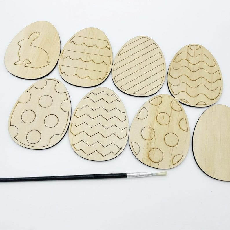 Wooden Easter Egg Paint Kit for kids | Decorate Your Own Easter Eggs