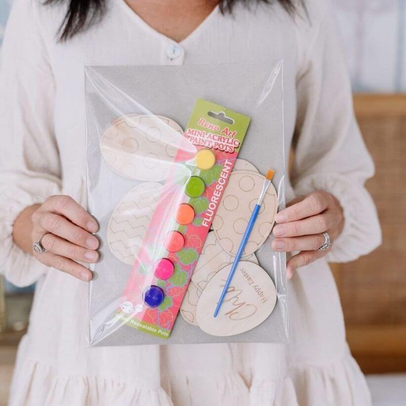 Wooden Easter Egg Paint Kit for kids | Decorate Your Own Easter Eggs