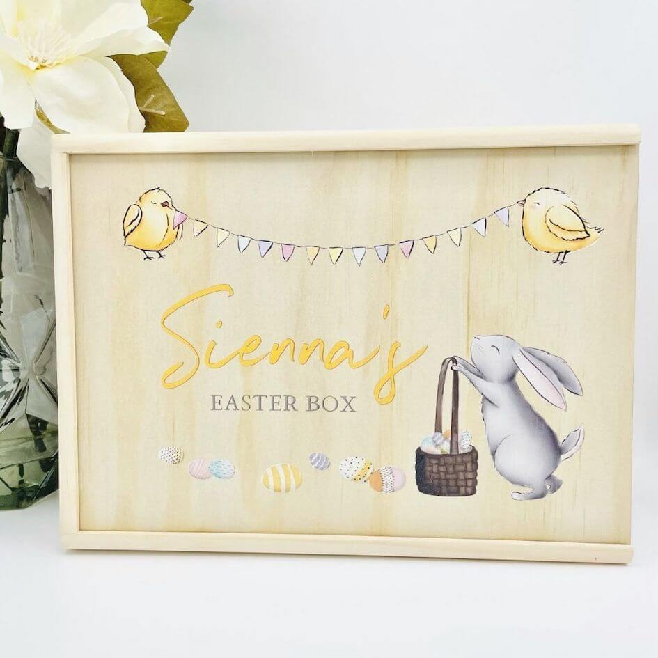 Personalised Easter Wooden Keepsake Box