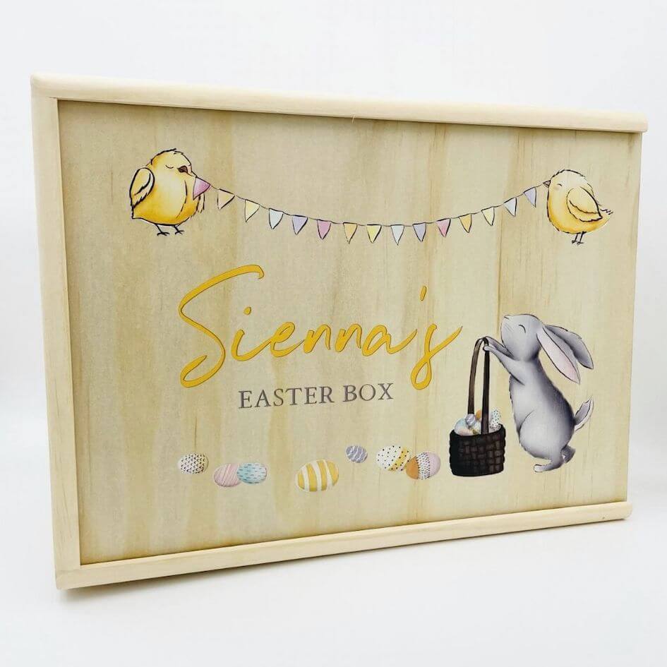 Personalised Easter Wooden Keepsake Box