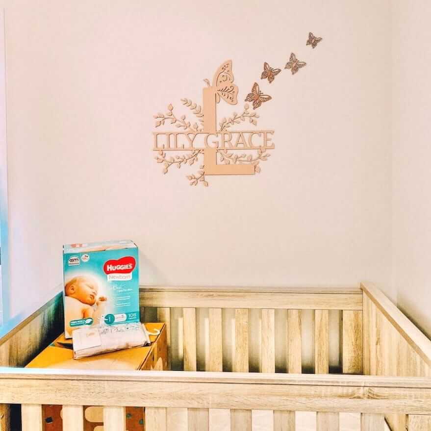 Floral Initial Name Sign | Personalised Letter Name Sign