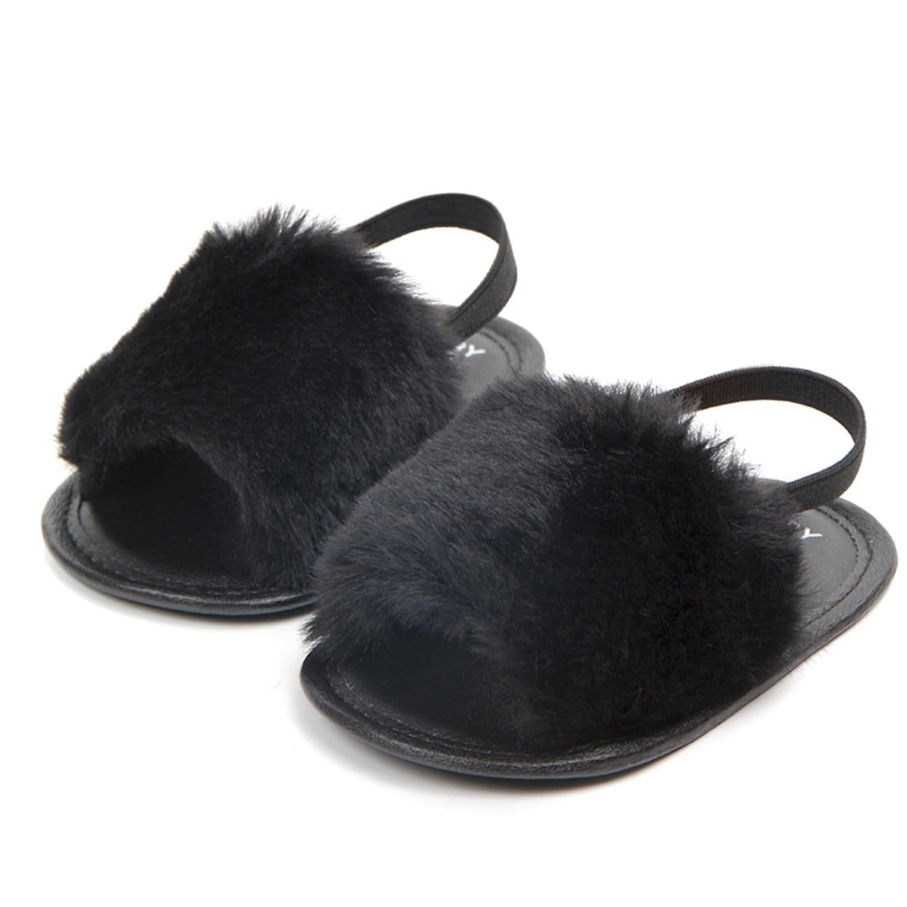 Gray on sale furry slides