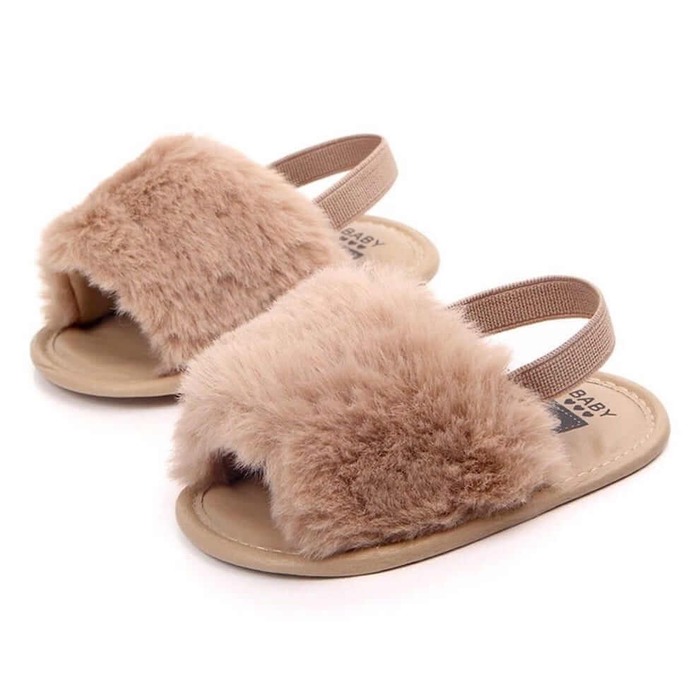 Fluffy Baby Slides | Adorable Baby Sandals - Lulu Babe