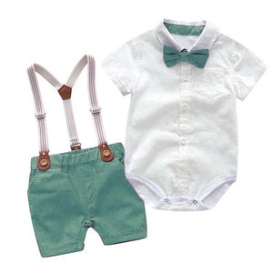Henry Bow Tie & Suspenders Set | Baby & Toddler Boy Formal Outfit - Lulu Babe