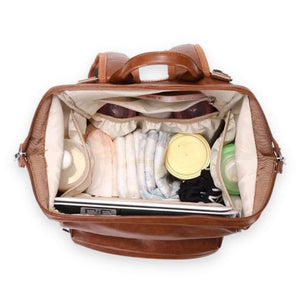 Indie Faux Leather Nappy Bag Backpack - Lulu Babe