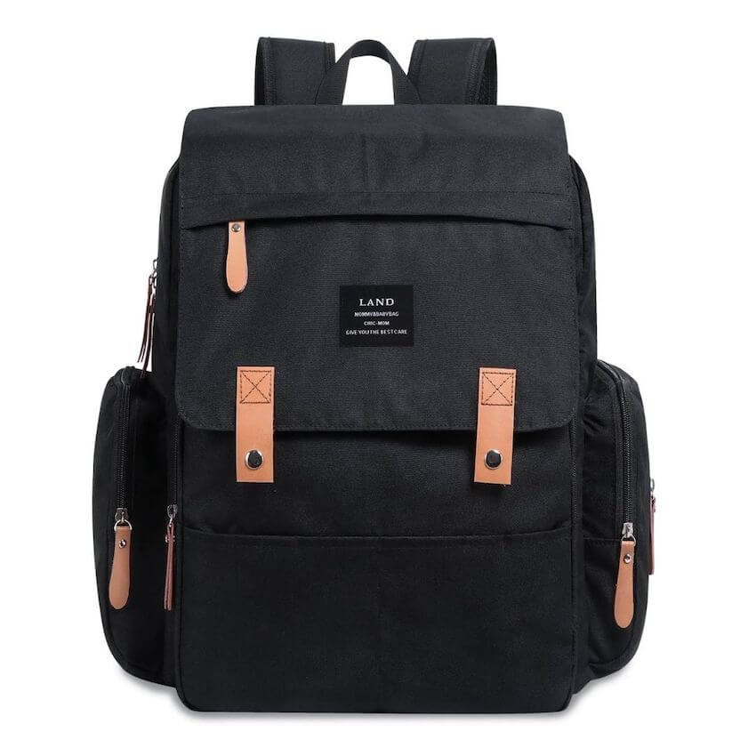 LAND Nappy Bag black | Baby Backpack - Land