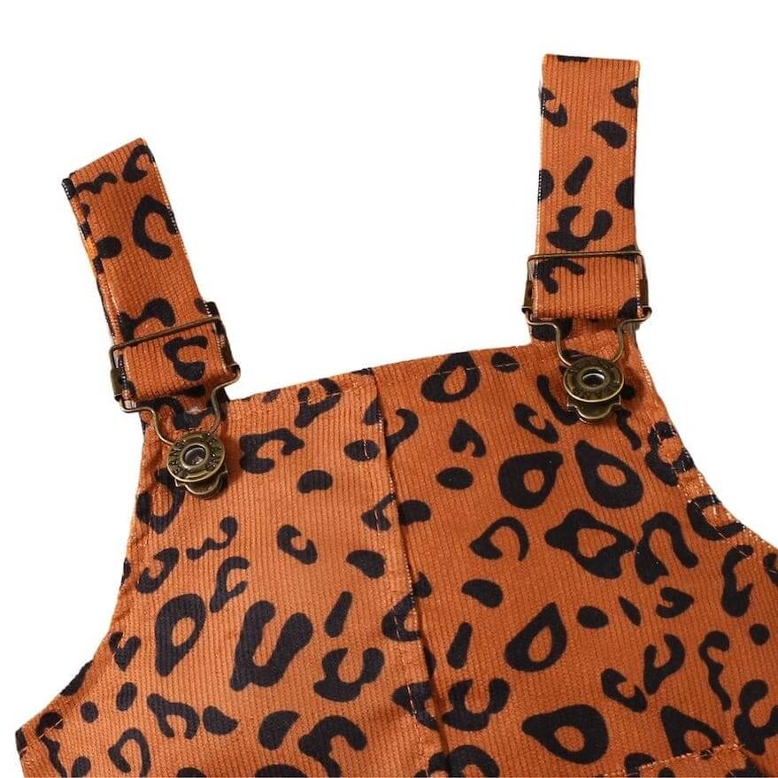 Leopard Pinafore Dress | Baby Girl Dress & Romper Set - Lulu Babe