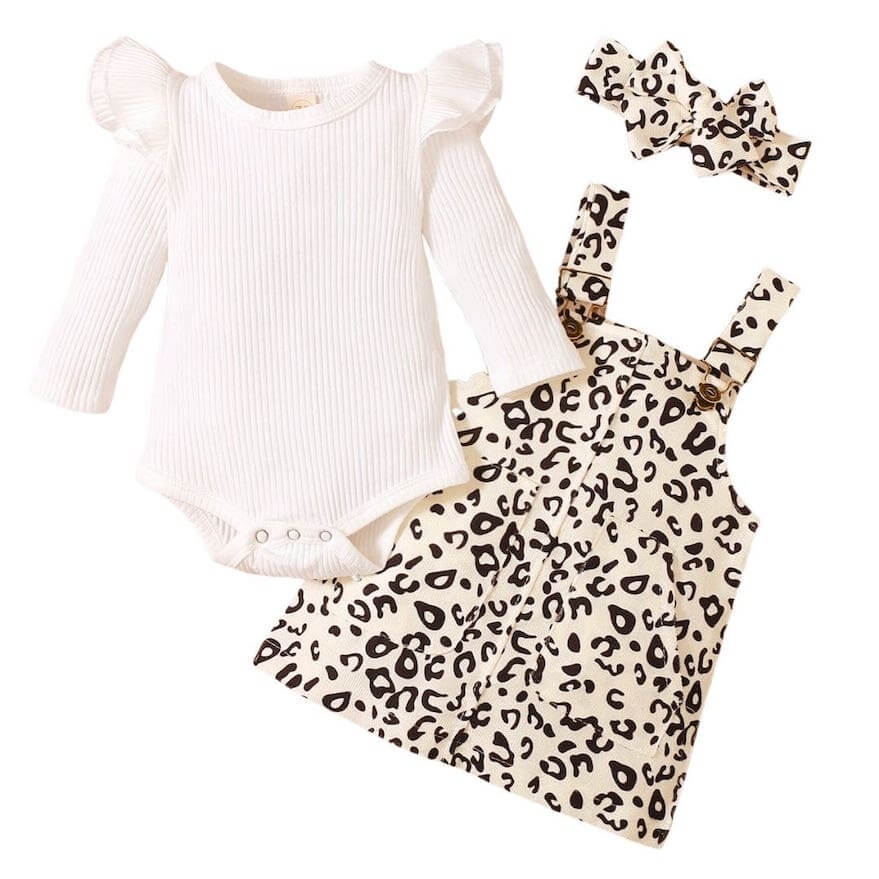 Leopard Pinafore Baby Dress