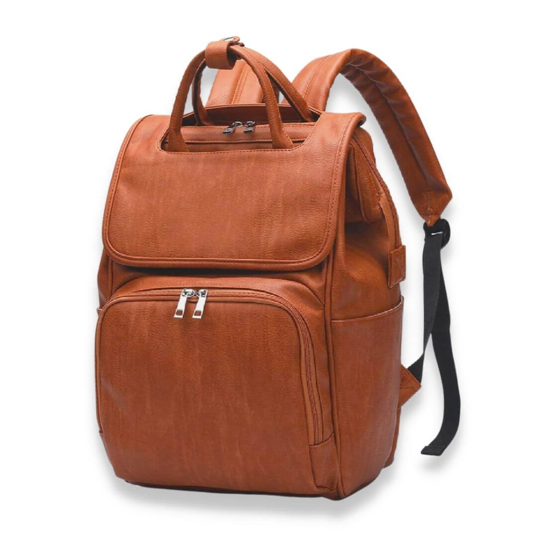 Madison Faux Leather Nappy Backpack - Lulu Babe