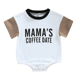 Mama's Coffee Date Baby Romper | Adorable Unisex Onesie - Lulu Babe