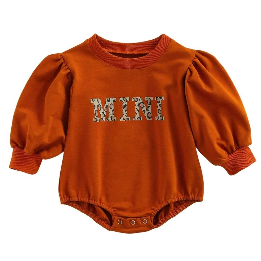 Mini Puff Sleeve Baby Romper | Long Sleeve Sweater Onesie (0-2Y) - Lulu Babe