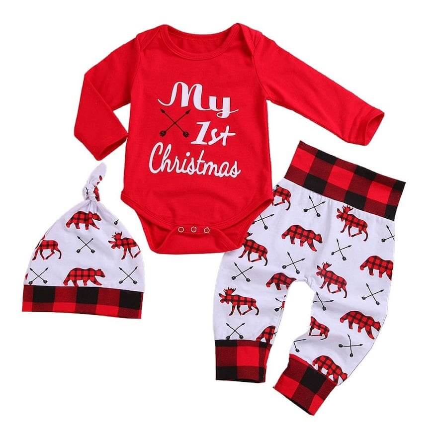 My 1st Christmas Baby Outfit | Baby's First Christmas - Lulu Babe