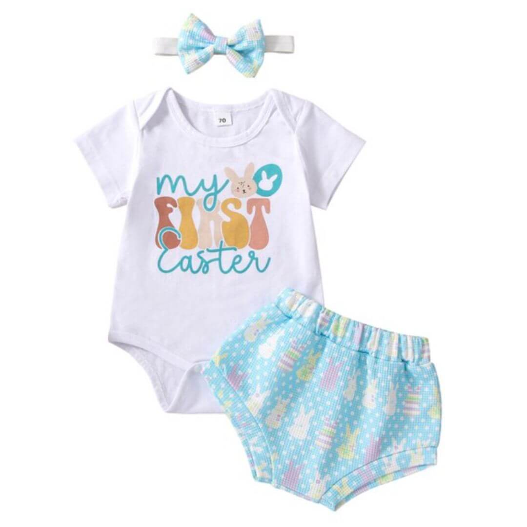 My First Easter Bloomer Set | Baby Girl Easter Outfit - Lulu Babe