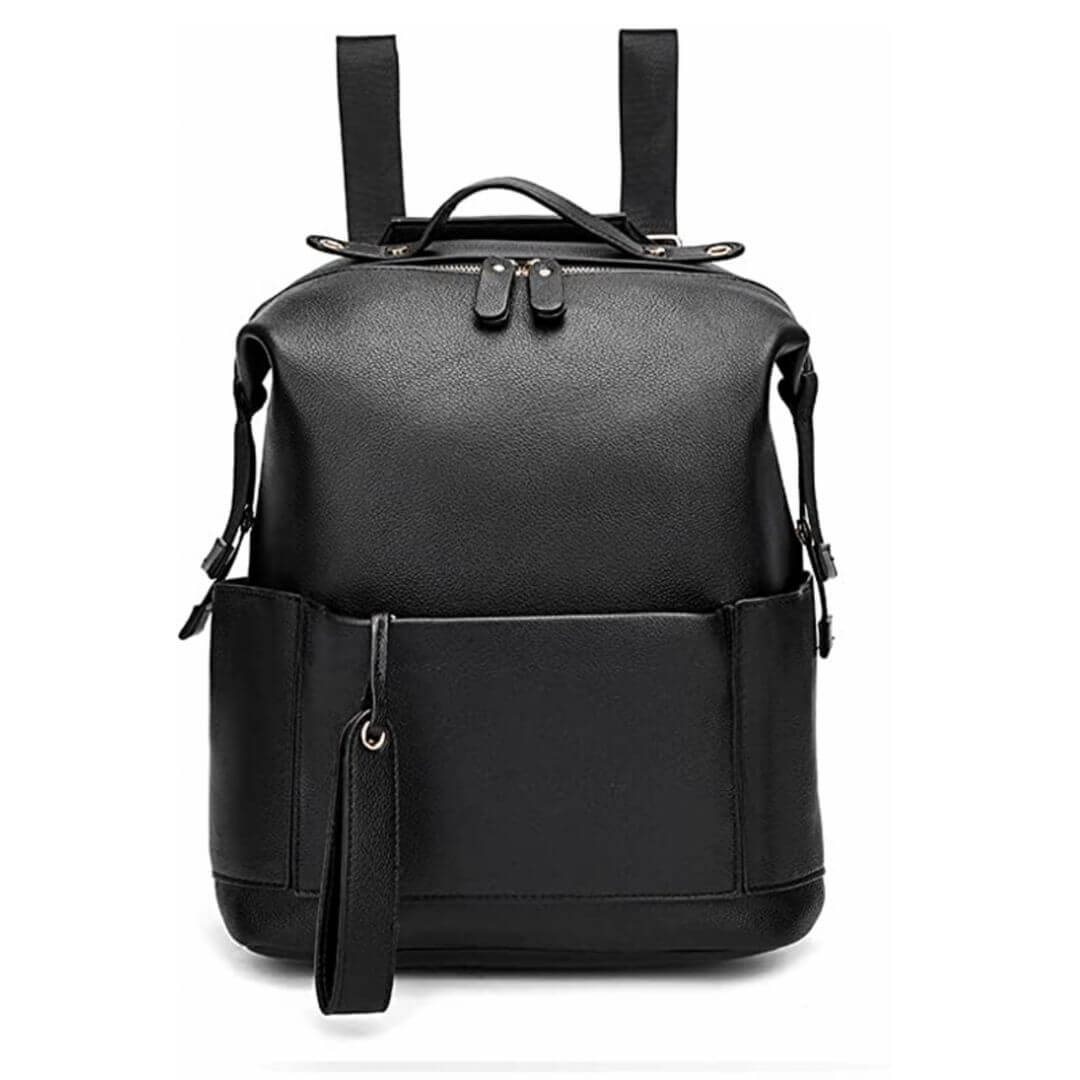 Penelope Nappy Bag Black | Convertible Nappy Backpack - Lulu Babe