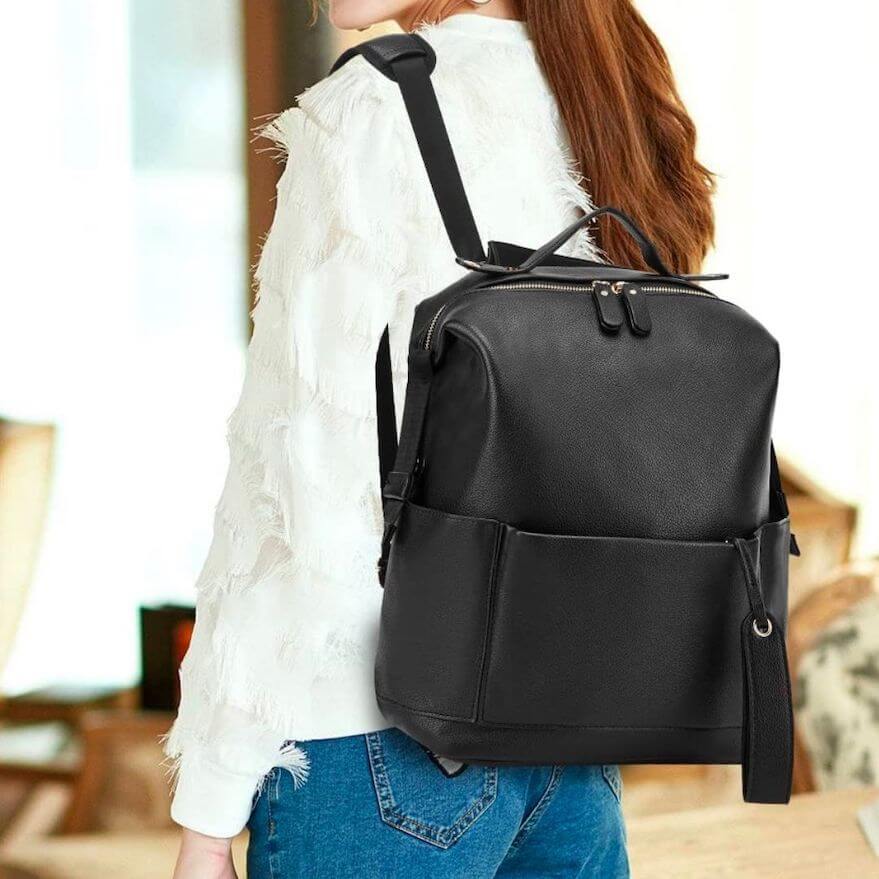 Penelope Nappy Bag Black | Lifestyle image - Lulu Babe