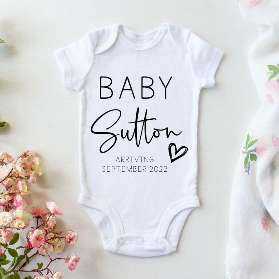 Personalised Baby Onesie | Pregnancy Announcement Onesie - Lulu Babe