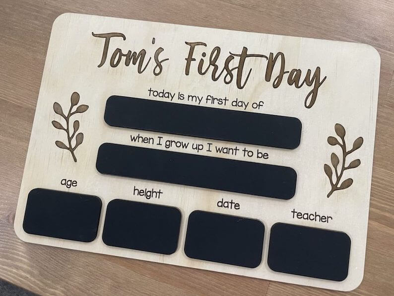 First Day of School Board | Wooden First Day Sign Australia