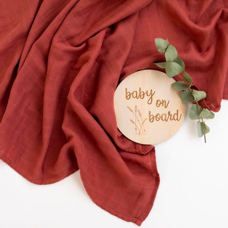 Personalised Baby Swaddle - Ruby | Newborn Gift Idea - Lulu Babe