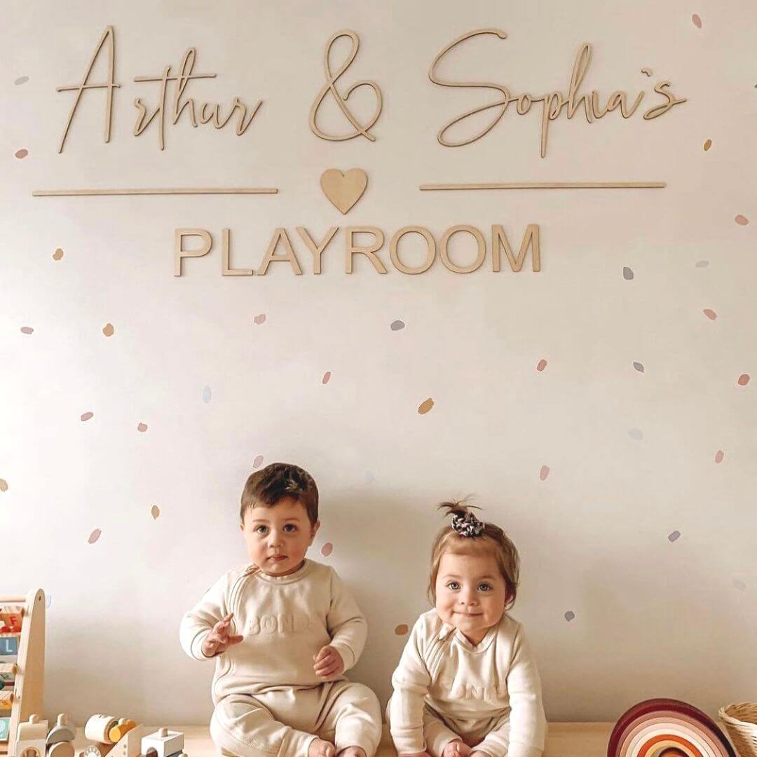Personalised Wooden Playroom Sign