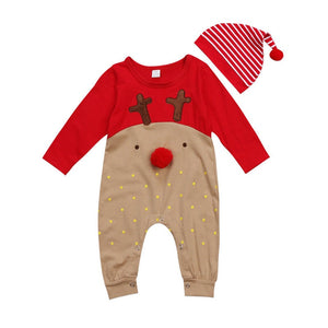 Rudolph Christmas Baby Romper - Lulu Babe