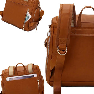 Beaulyn Nappy Bag | Faux Leather Baby Bag - Lulu Babe
