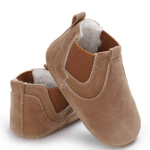 Finley Baby Boots | Faux Suede Baby Shoes - Lulu Babe