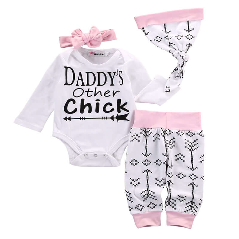 Daddy&#39;s Other Chick Baby Outfit | Cute &amp; Funny Baby Girl Set - Lulu Babe