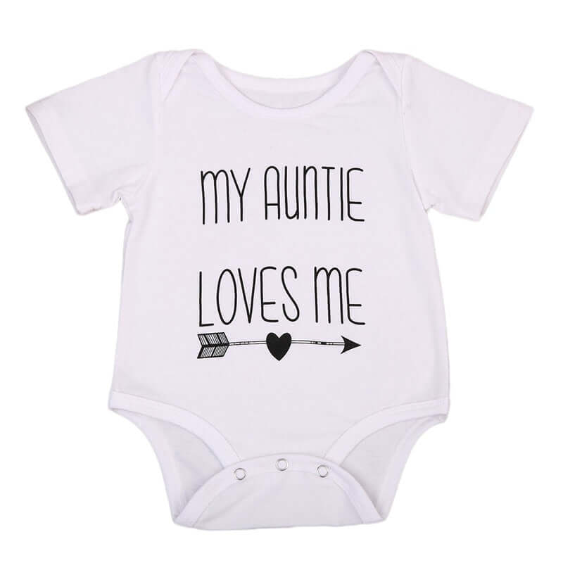 My Auntie Loves Me Romper | Funny Baby Onesie - Lulu Babe