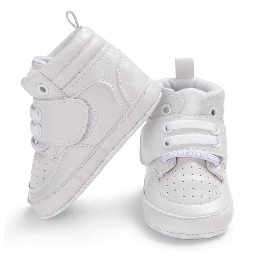 PU Leather High Tops | Stylish Baby Sneakers - Lulu Babe