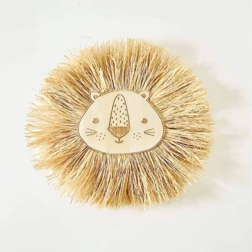 Raffia Lion Wall Hanging | Nursery Wall Decor - Lulu Babe