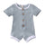 Ribbed Button Baby Romper | Short Sleeve Baby Onesie - Lulu Babe