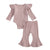 Ribbed Flutter Flares Baby Set | Matching Romper & Flare Pants - Lulu Babe