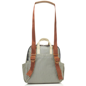 Babymel Robyn Eco Convertible Nappy Backpack - Navy Stripe - Lulu Babe