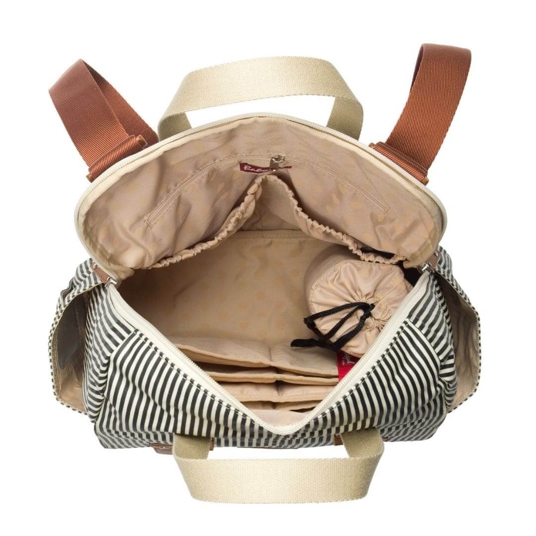 Babymel Robyn Eco Convertible Nappy Backpack - Navy Stripe