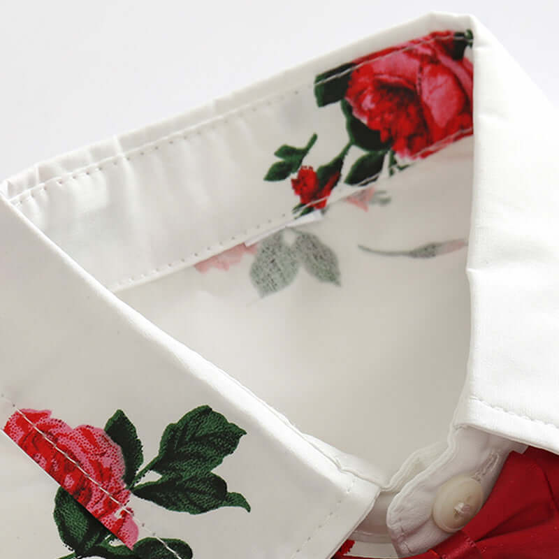 Rose Gentleman Set | Formal Baby Boy Christmas Outfit (1-7 Years) - Lulu Babe