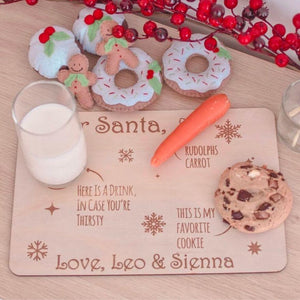 Personalised Wooden Santa Tray - Lulu Babe