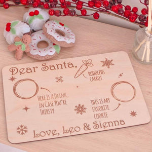 Personalised Wooden Santa Tray - Lulu Babe