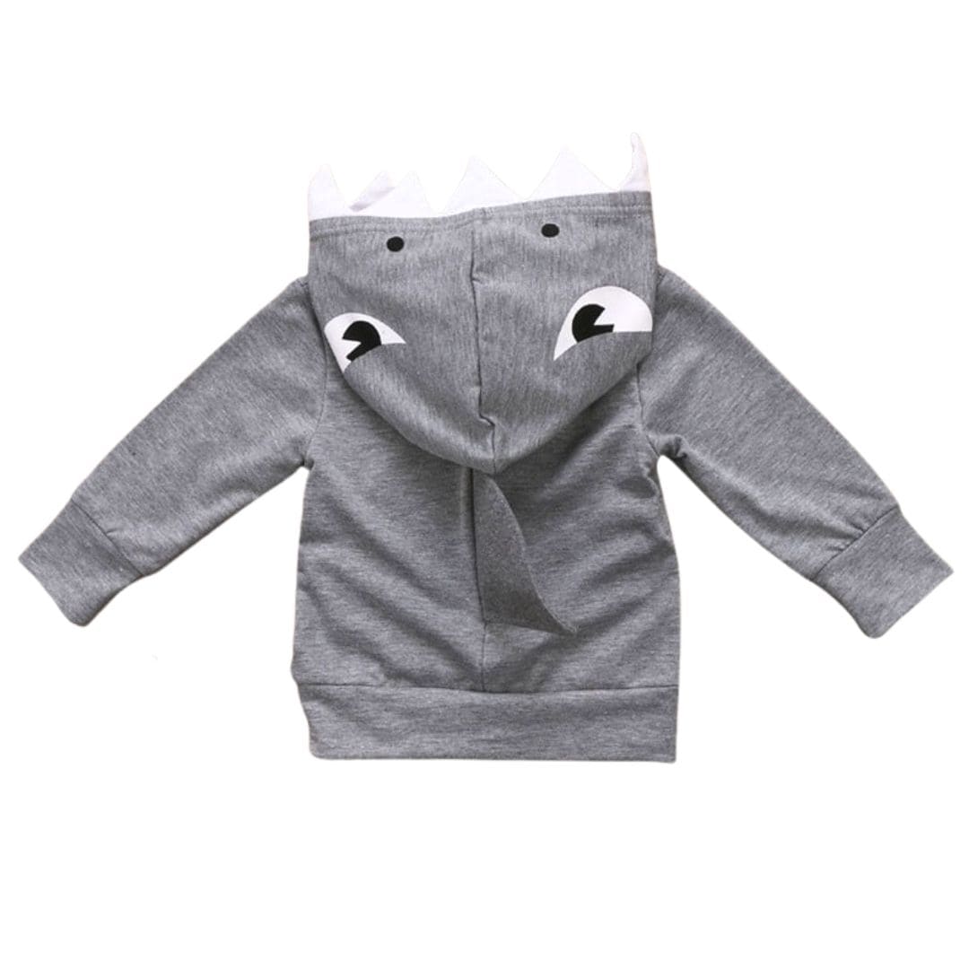 Shark Hoodie | Kid's Pullover Hoodie with Shark Teeth - Lulu Babe