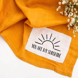 Sunshine Muslin Baby Swaddle - Mustard - Lulu Babe