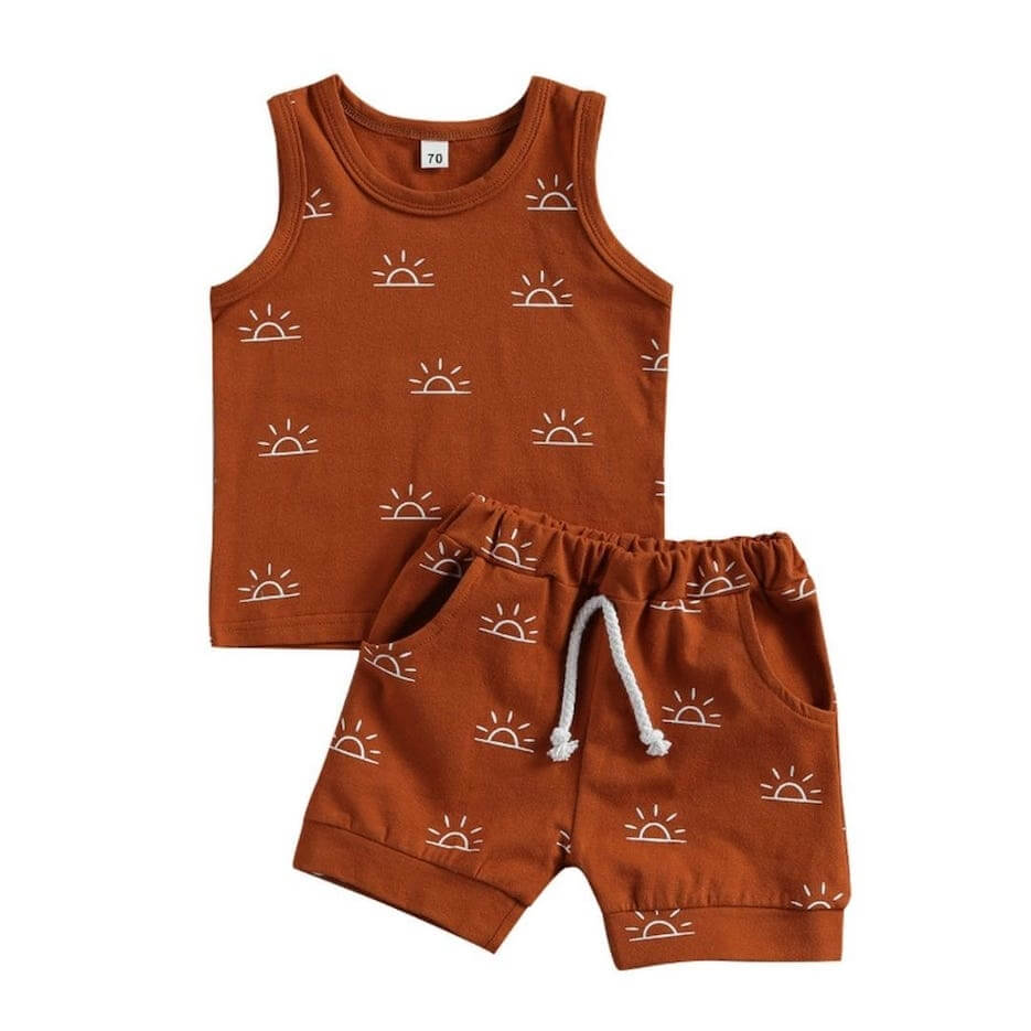 Sunshine Boys Shorts Set | Baby & Toddler Summer Set - Lulu Babe