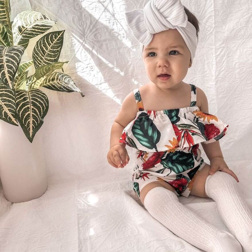 Daisy Girls Summer Set | Off-Shoulder Top & High-Waist Shorts - Lulu Babe