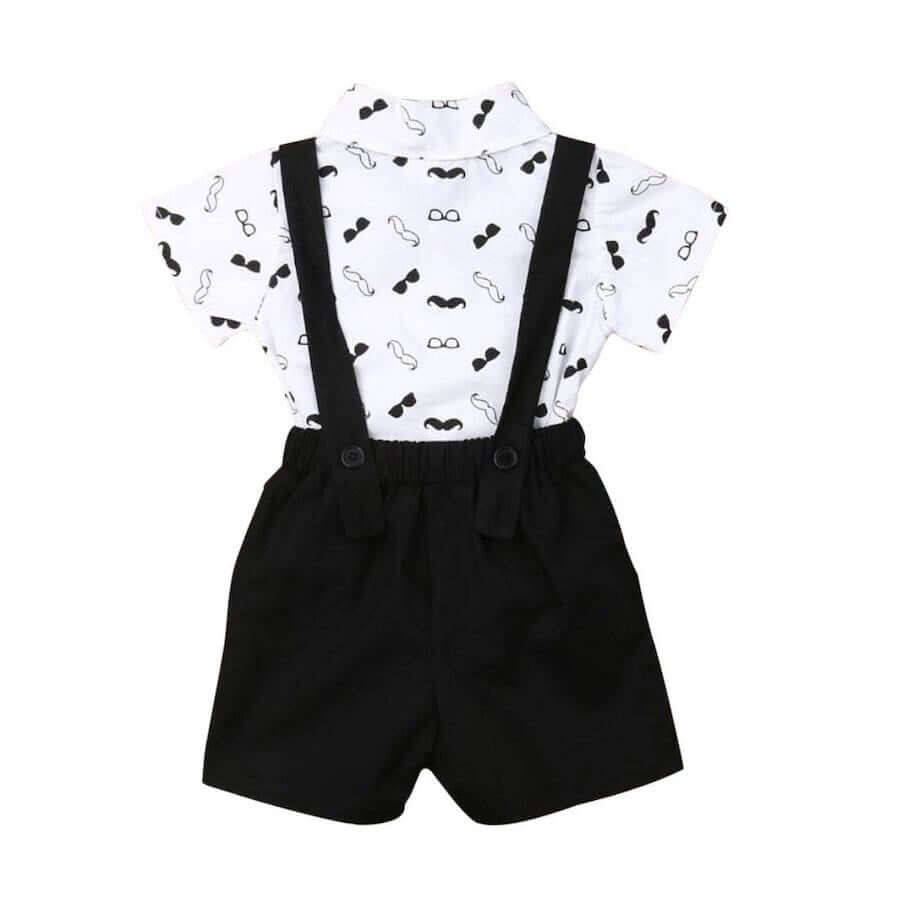 Baby Tuxedo Shorts Set | Baby Boy Formal Outfit - Lulu Babe