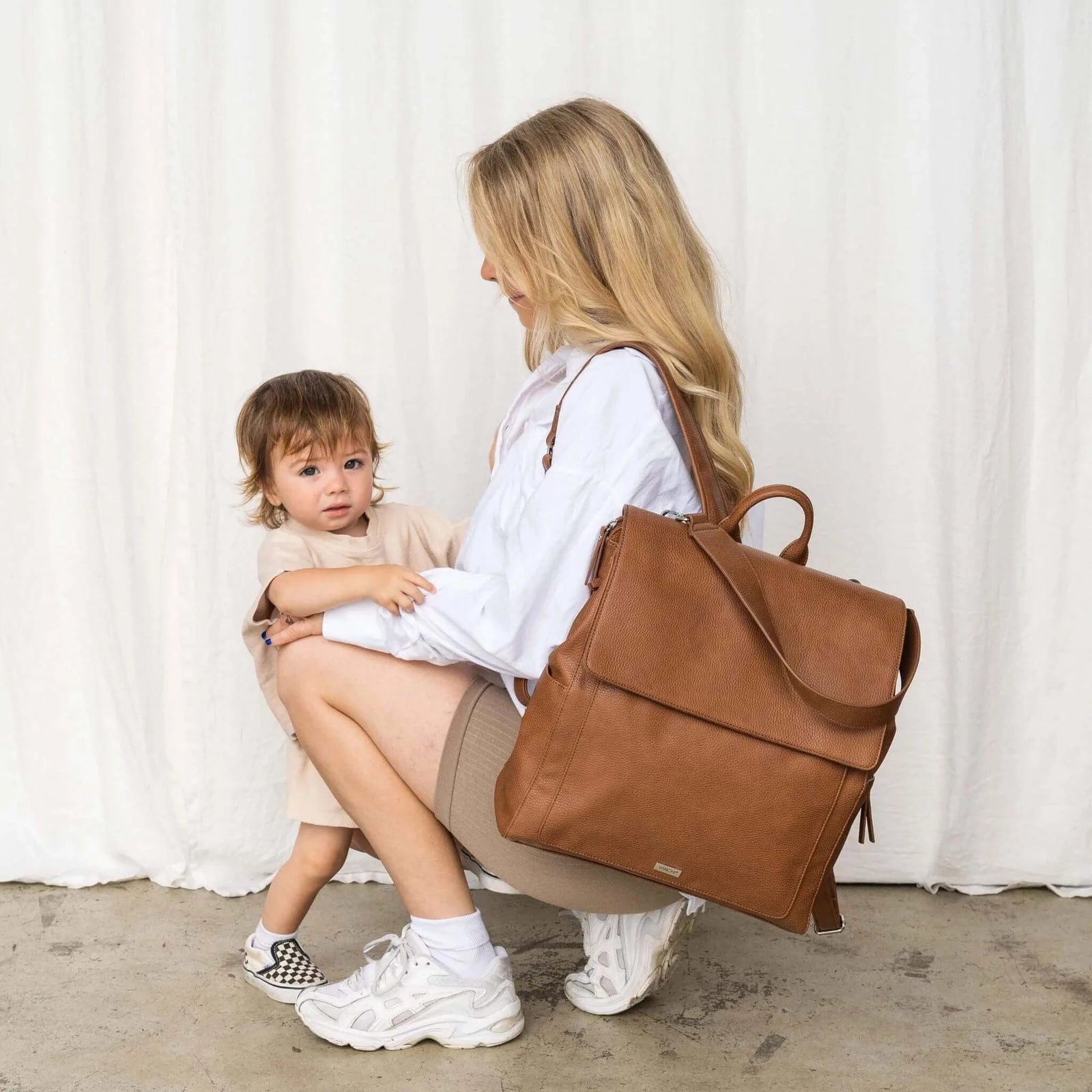 Vanchi Emmy Baby Backpack | Vegan Leather Nappy Bag - VANCHI