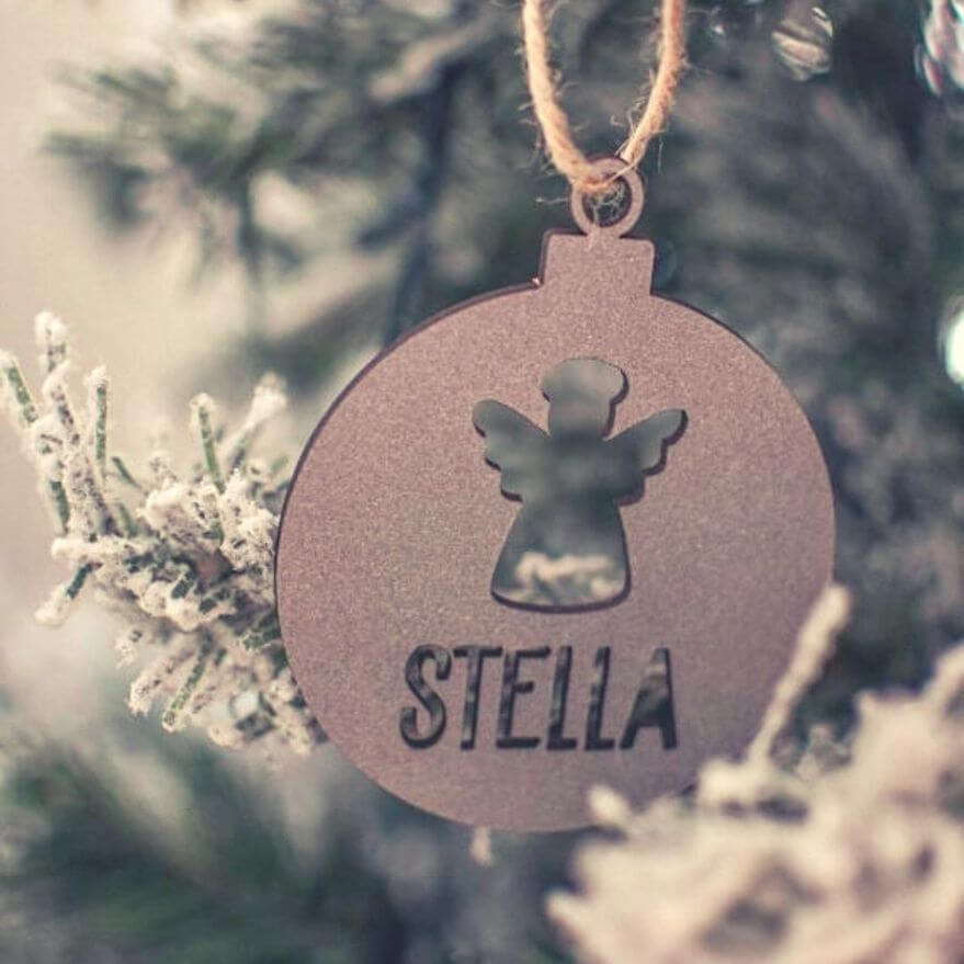 Personalised Wooden Christmas Bauble
